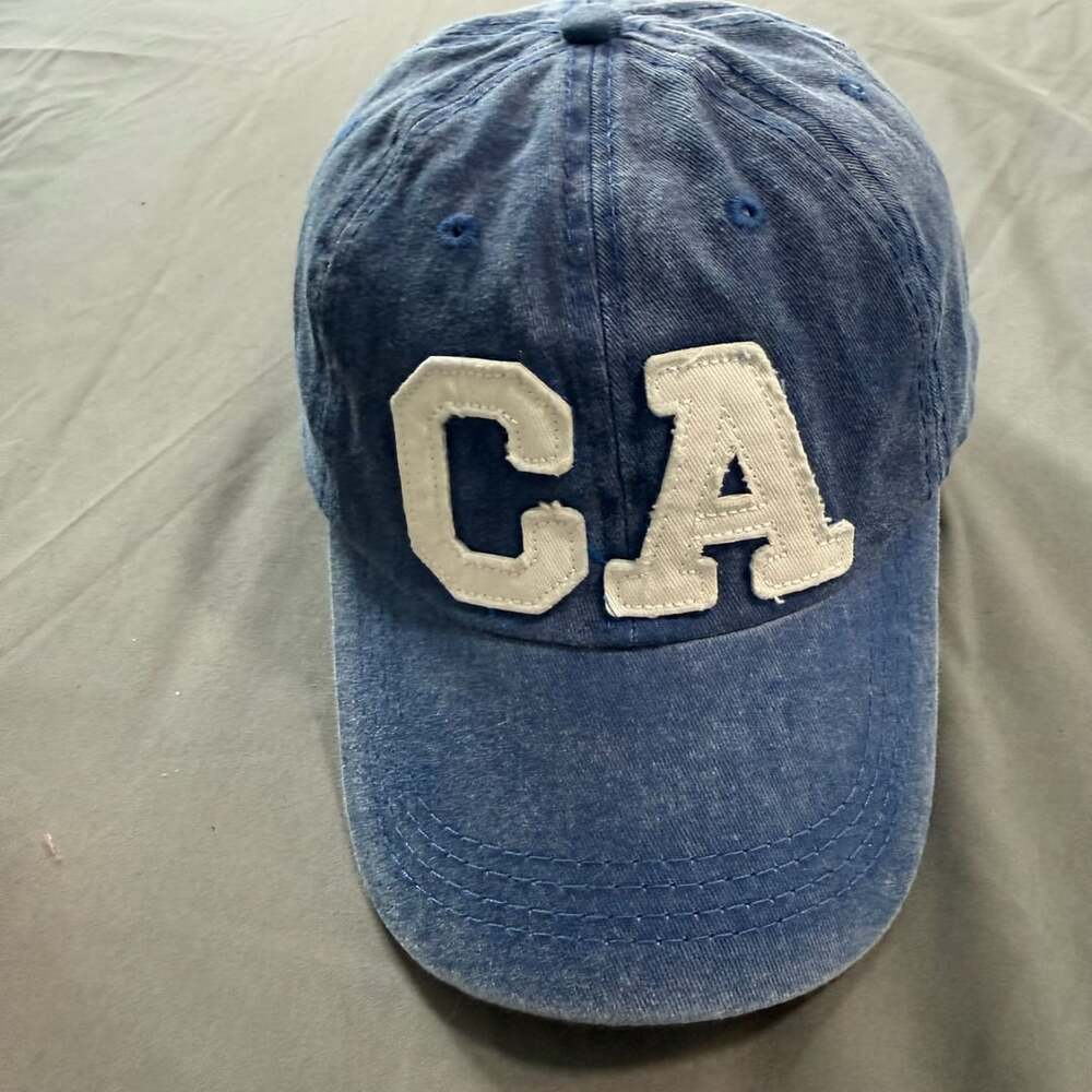 Robin Ruth CA California Distressed Blue Baseball Cap Hat